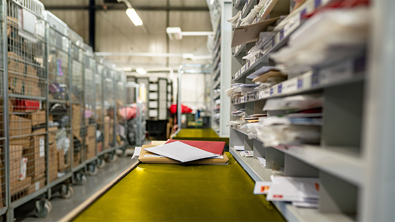 Poststellenmanagement assembly line letters